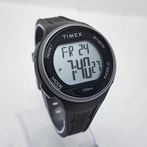 Timex Indiglo WR 50M Alarm Chrono Day-Date Digital Men's Watch - Picture 1 of 9