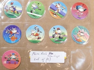 POGS/MILKCAPS FARM RICH COW CAPS COMPLETE SET OF 9 - Picture 1 of 2