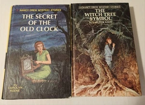 Vintage NANCY DREW BOOK #1 SECRET OF THE OLD CLOCK 1959 HC & 33 Witch Tree - Bild 1 von 6