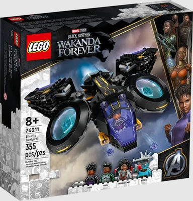 LEGO MARVEL 76211 BLACK PANTHER WAKANDA FOREVER Shuri's Sunbird (Retired) New - Image 1 of 4