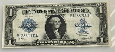 1923 series $1 One Dollar Silver Certificate Large Size Currency Note Bill - Image 1 of 4