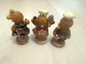 Greenbrier Lebkuchen Figur 5 Zoll Polystone 3er Set Weihnachten Urlaub - Bild 1 von 3
