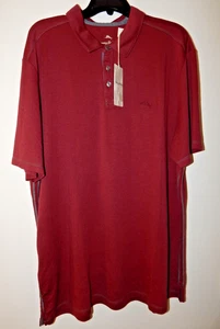 Camisa informal Tommy Bahama para hombre granate manga corta abotonada XXL NUEVA CON ETIQUETAS - Imagen 1 de 15