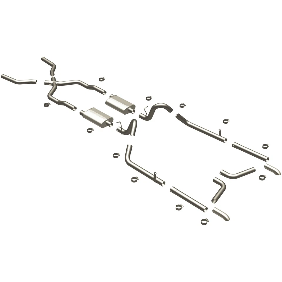 For Chevy Bel Air 55-57 Exhaust System Street Series Stainless Steel Foto 1 de 4