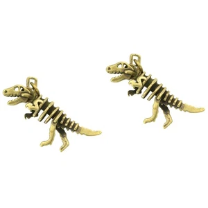 2 Pcs Keychain Accessories Retro Dinosaur Skeleton Model Pendant - Picture 1 of 12