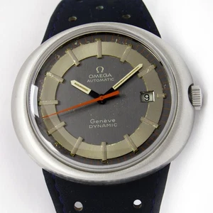 Vintage Omega Geneve Dynamic Original Grey Dial 41mm Men Steel Watch C.1972 - Picture 1 of 13