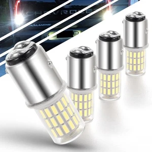 S25 LED Double Bulb White for 12V-24V Vehicles Tail Lamp/Brake Lamp/Stop 4P - Picture 1 of 7
