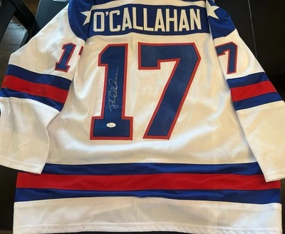 JACK O'CALLAHAN  AUTOGRAPHED  1980 OLYMPIC JERSEY  J.S.A. AUTHENTICATED - Image 1 of 4
