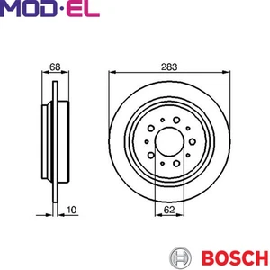 2x BRAKE DISC 0 986 478 445 FOR VOLVO XC70/Cross/Country V70 S70 850 2.0L 5cyl - Picture 1 of 8