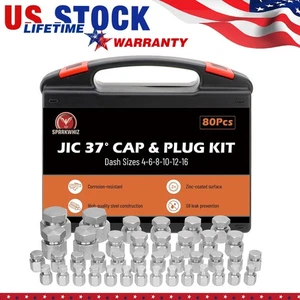 Juego de accesorios de tubo y tubo de manguera hidráulica 80 piezas JIC 37° EE. UU. - Imagen 1 de 13