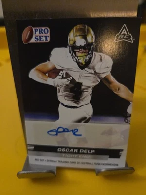 2022 Pro Set Leaf OSCAR DELP Autograph Rookie Football Card - Image 1 of 2