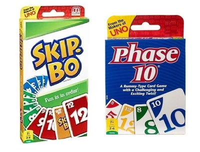skip bo card & phase 10 card games bundle - Image 1 of 4