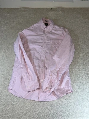 J. Crew Men’s M Slim Flex Oxford Pink Long Sleeve 100% Cotton Shirt - Image 1 of 4