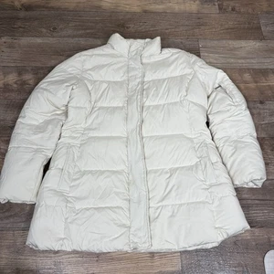 Lauren Ralph Lauren Stepp Daunen Puffer Jacke Damen Gr. L Ivory Full Zip - Bild 1 von 13