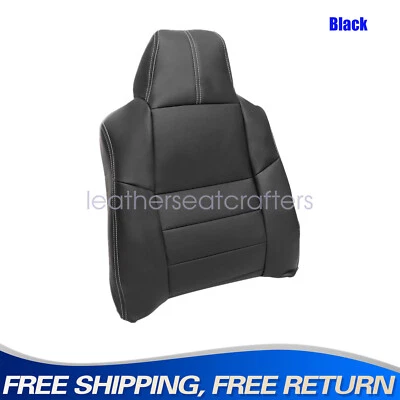 New For 2008-2015 Ford F-250 Super Duty XL Driver Top Leather Seat Cover Black - Image 1 of 4