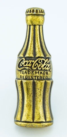 Coca Cola Cabinet Drawer Pull Knob New Old Stock Made in USA Coke Bottle Style 3 Cover