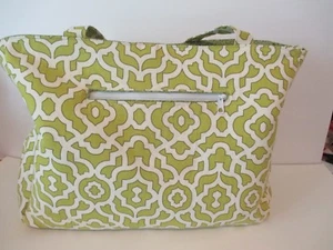 Travel Tote Bag Carry On Handmade Fabric Double Handle Side Zip & Pockets - Picture 1 of 8