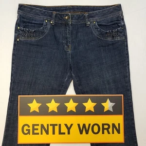 Pantalones de mezclilla Timberland para mujer elásticos MUY BUENOS tiro medio W35 L34 azul ajustados rectos - Imagen 1 de 12