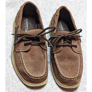 Sperry Top-Sider Boys' Size 8 Intrepid Cigar Brown Boat Shoes CB25328A - Picture 1 of 7