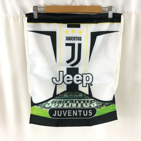 Juventus Gym Bag Cinch Football Soccer Drawstring Backpack Athletic Cover
