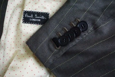 Chaqueta de traje de lana de cachemira gris dorado Paul Smith con 2 piezas talla 38R Foto 1 de 4