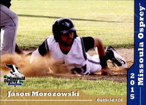 2015 Missoula Osprey Grandstand #20 Jason Morozowski Pembroke Pines Florida Card