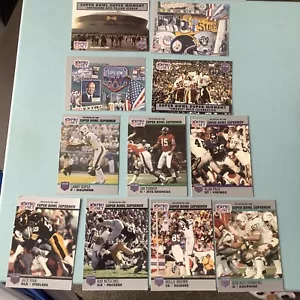PRO SET NFL 1990 Gridiron Super Bowl XXV Cards lot of 11 WB1 - Picture 1 of 2