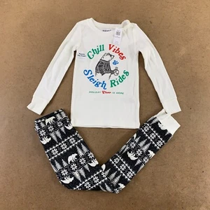 Old Navy Toddler Size 5T Unisex Gray Fair Isle Matching Graphic Pajamas NWT - Picture 1 of 8