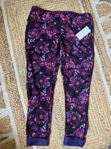 Leggings para mujer Peach talla XL Carnaby florales morados reversibles largos nuevos con etiquetas - Imagen 1 de 10