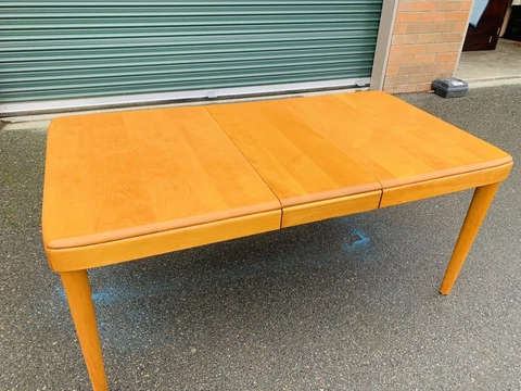 Beautiful Mid Century Modern Heywood Wakefield Extendable Dining Table Only Cover
