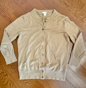 J.Cew Factory The Claire Cardigan - Medium 3/4 Sleeve Cardigan - Tan - Picture 1 of 9