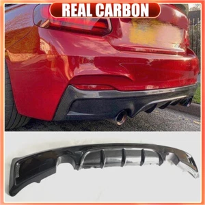 For BMW F22 F23 M235i M240i 2014-2019 REAL CARBON Rear Bumper Diffuser Lip Chin - Foto 1 di 11