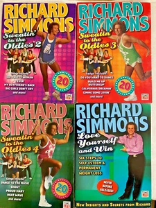 4 RICHARD SIMMONS DVD'S (SWEATIN TO THE OLDIES 2,3,4 + LOVE YOURSELF) VERY GOOD - Picture 1 of 1