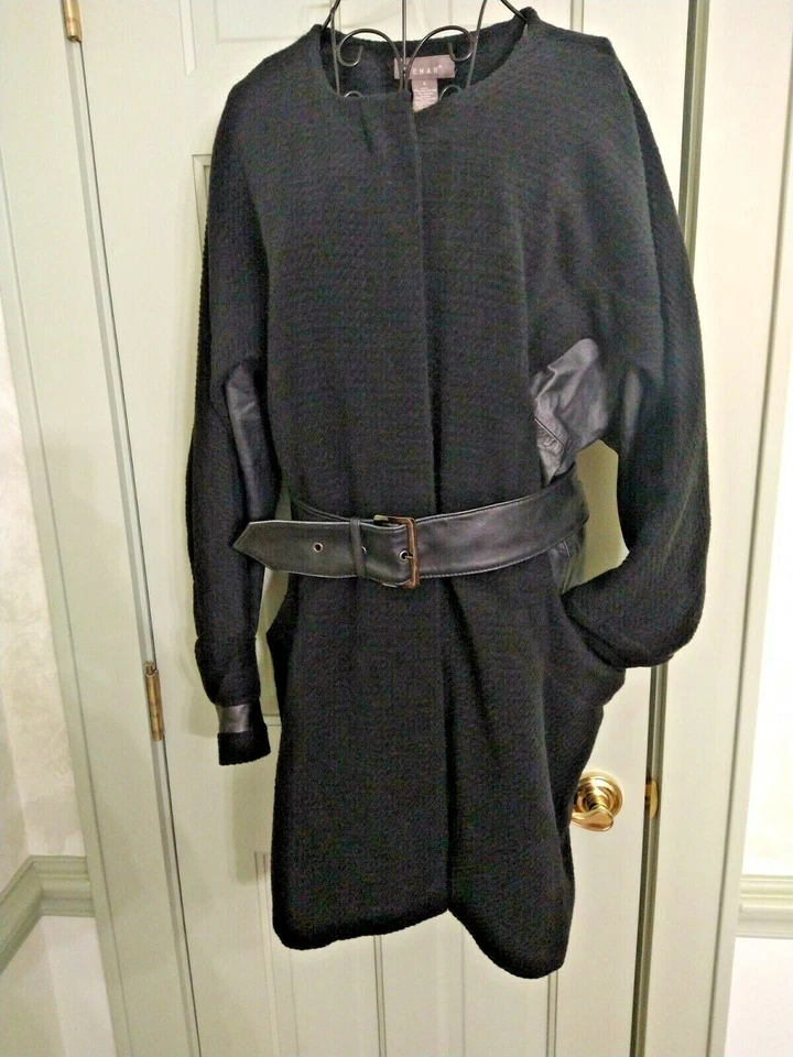 Casaco feminino Kenar couro mistura poli manga domana preto 6 - Imagem 1 de 4