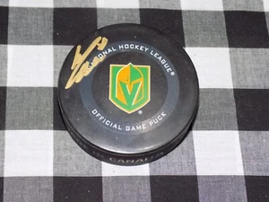 William Carrier Signed St Patricks Day Gameday Hockey Puck Vegas Golden Knights - Picture 1 of 1