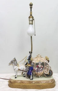 Early 19th Century Antique French Porcelain Hand Painted Table Lamp. - Picture 1 of 14