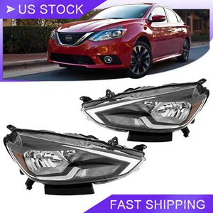 Headlight Headlamp w/ Halogen For 2016-2019 Nissan Sentra Driver Passenger LH RH - Picture 1 of 8