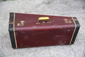 Vintage Getzen Elkhorn trumpet Horn Bugle Trombone Antique Instrument Case ONLY - Picture 1 of 14