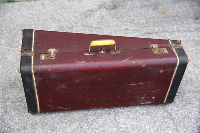 Vintage Getzen Elkhorn trumpet Horn Bugle Trombone Antique Instrument Case ONLY - Image 1 of 4