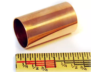 Polished Copper Pipe Stubby Slide: 1 1/2" Great for Cigar Box Guitar! - Picture 1 of 3