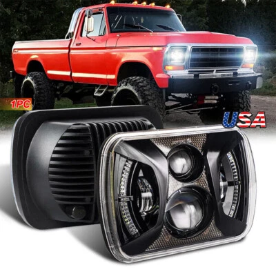 7x6" Led Projector Headlight Hi/Lo Halo DRL for Ford F-150 F-250 F-350 Trucks - Image 1 of 4