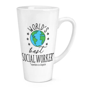 World's Best Social Worker 17oz Large Latte Mug Cup Funny Joke Favourite Carer - Picture 1 of 1