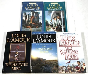 Lot of 5 Louis L'Amour Western Paperbacks: Sacketts, Ride, Haunted, Gods, Drum - Imagen 1 de 6