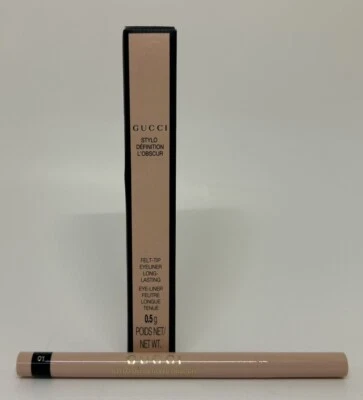 Delineador de ojos Gucci Stylo Definiton L'Obscur punta de fieltro 01 Eva negro 0,01 oz nuevo con caja Foto 1 de 4