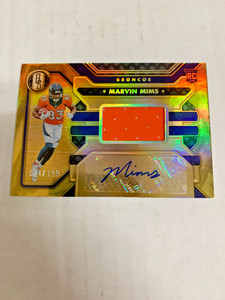 Marvin Mims 2023 Panini Gold Standard Rookie RC Jersey Auto Autograph #/199