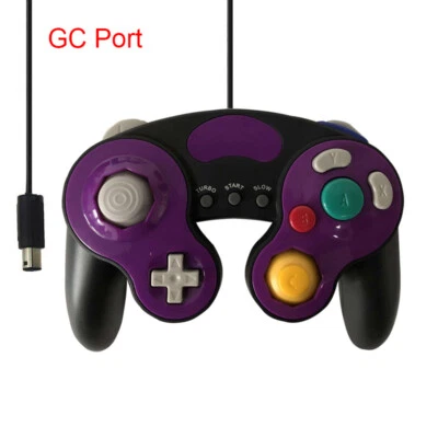 Wired Handheld Gamepad Controller  For Nintendo Gamecube NGC-PURPLE AND BLACK - Image 1 of 2