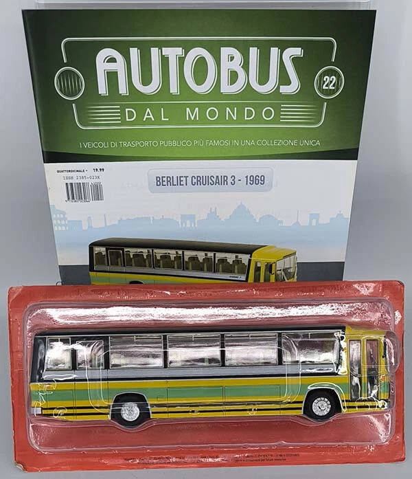 AUTOBUS dal mondo #22 BERLIET CRUISAIR 3 1969 HACHETTE 1/43 diecast metal model - Immagine 1 di 1