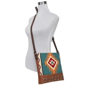 Montana West Azteken Wandteppich verdeckte Trage Umhängetasche türkis Cowgirl UVP 59,99 $ - Bild 1 von 6