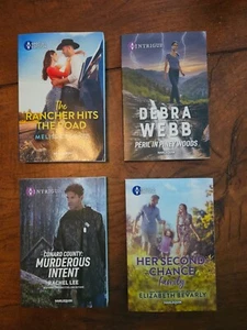 4 Harlequinn Romance Intrique Novels with Bookmark New Lot Set 50% off List - Bild 1 von 11