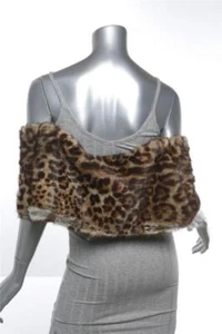 GIVENCHY Leopard Print Fur Pull Arm Wrap LIMITED EDITION RUNWAY 42 NEW - Picture 1 of 5